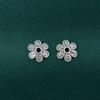 S999 Sterling Silver Six-Character Mantra Flower Bracelet Spacer