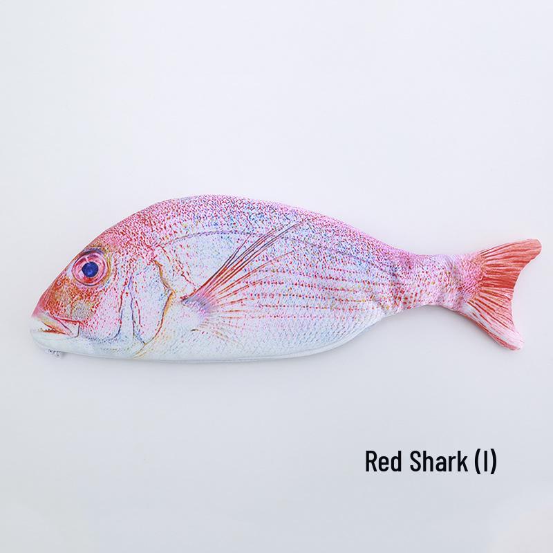 Korean Creative Fish Pencil Case for Boys & Girls, Large Capacity, Simulated Salted Fish Design