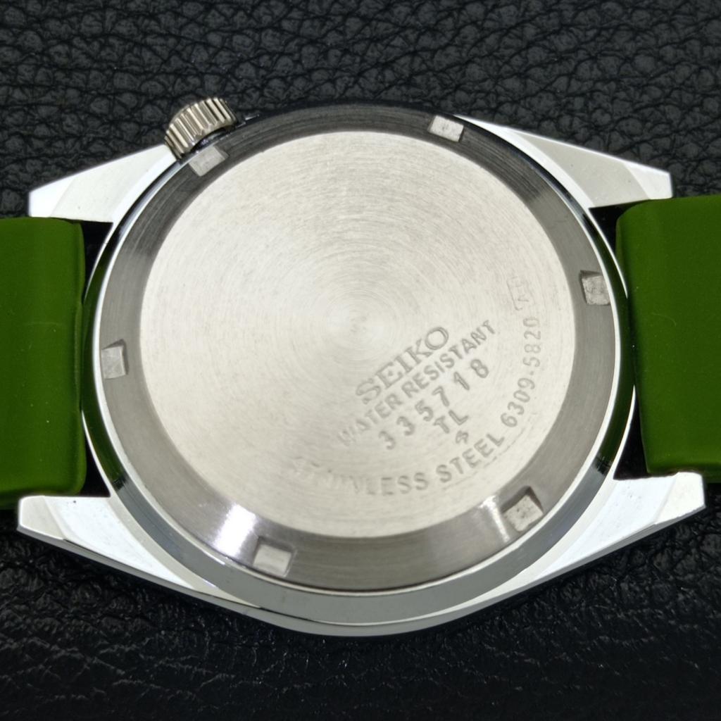 REFURBISHED AUTOMATIC SEIKO 5 MENS WATCH JAPAN MADE GREEN DIAL CUSTOM A440113-2 QV90-a440113