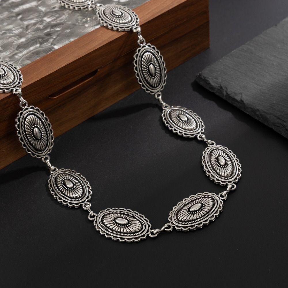 Jeans Chain Punk Belt Chain Zinc Zinc Zinc Alloy Pants Chain Punk Round Disk Waist Chain  Male