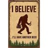 Tin Sign Bigfoot Beer Wall Decor, Vintage Metal Poster for Pub Bar Gift
