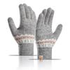 Snowflake Pattern Jacquard Female Gloves Wool Mittens  Gloves Knitted Cashmere Gloves