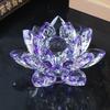1pc Handcrafted Crystal Lotus Ornament For Home Decor And Desk Cabinet Decoration