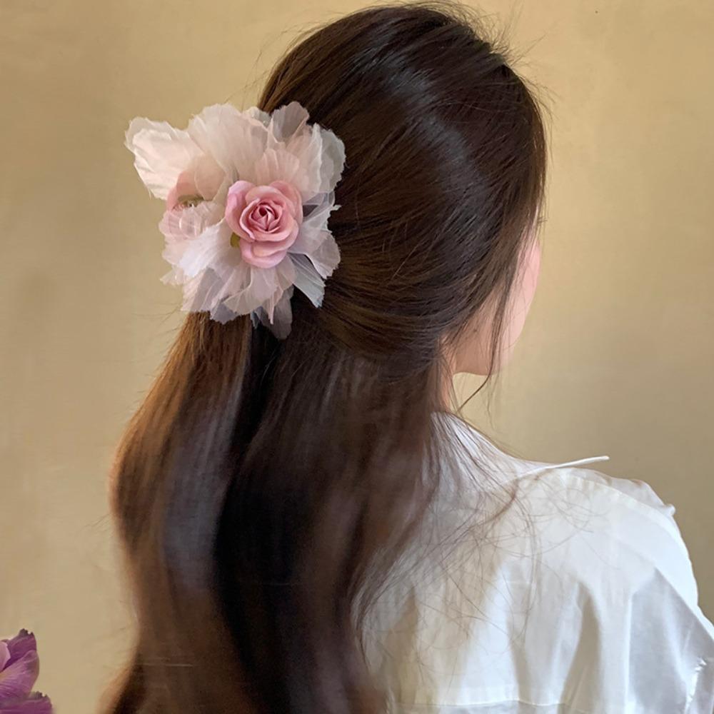 

Цветочная форма Цветочная заколка для волос Ткань Цветочная мода Крабы для волос Забавные аксессуары для волос