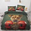 Dog Feet Decoration Bedding Set, Bulldog Colorful Duvet Cover 2er Set with Pillowcase,Microfiber  Duvet Cover with Zipper
