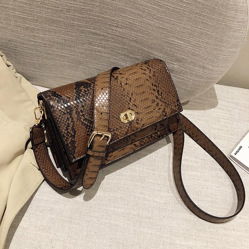 SCIONE Bag Women 2020 New Fashion Pu Snake Pattern Women Bag Shoulder Bag Women Messenger Bag