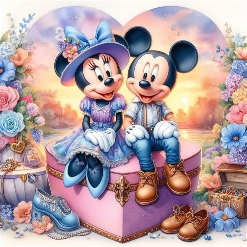 

Disney Multi-character Collection Diamond Painting 5D Full Diamond Cartoon Home Bedroom Living Room Decoration Large Painting Round 20x20cm