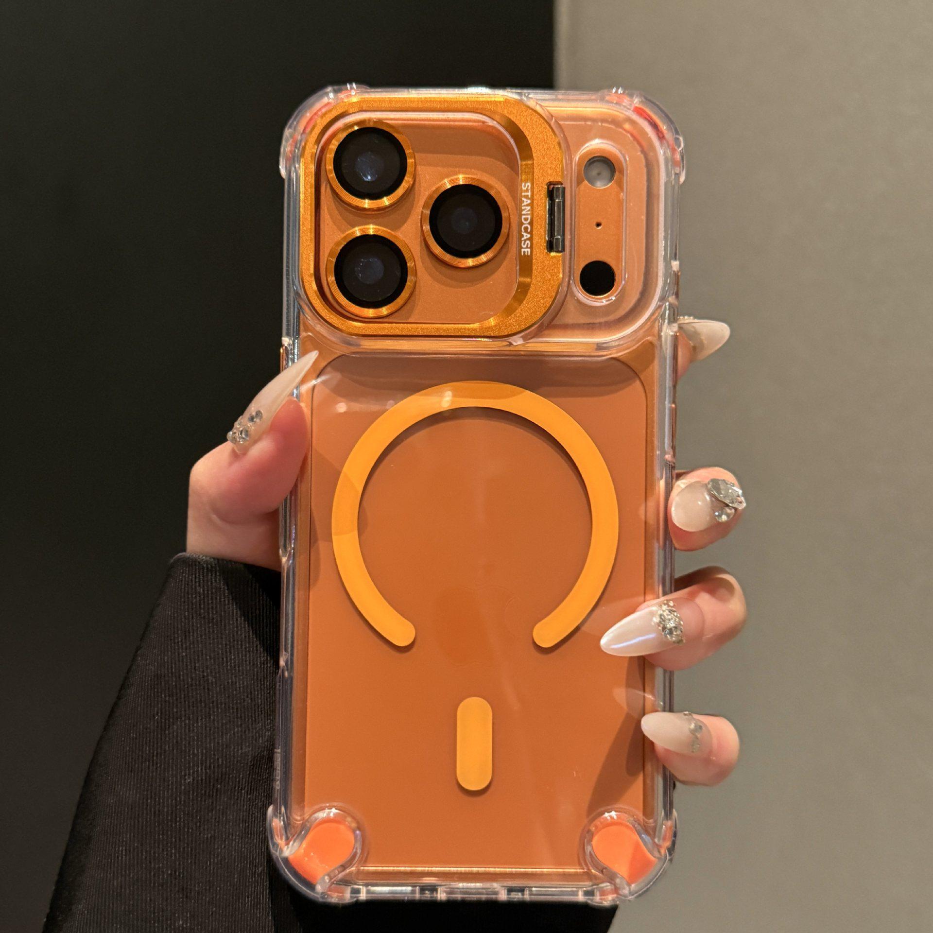 

iPhone 17 Pro Max Case with Magnetic Lens Bracket & Four-Corner Airbag Drop Protection iPhone 14 Pro Max
