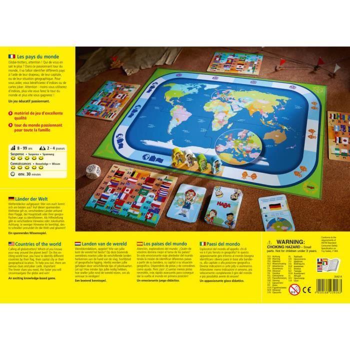 Jeu d'apprentissage - haba - les pays du monde - bleu - intérieur - 30 min