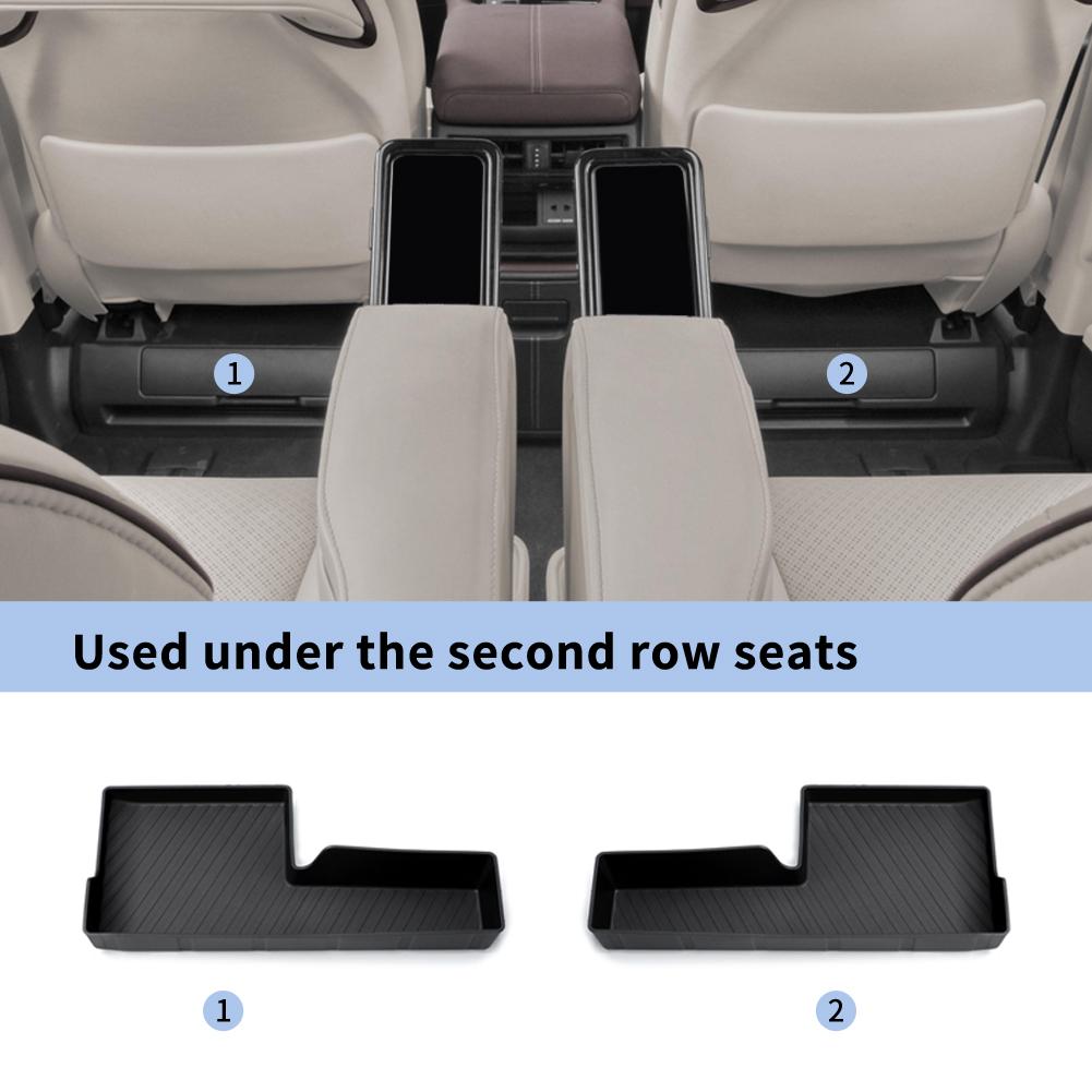 SMABEE for Toyota Alphard Verfire 40 Series 2024 2024 Underseat Storage Box TPE Second Row Seat Lower Tray Organizer Accessories
