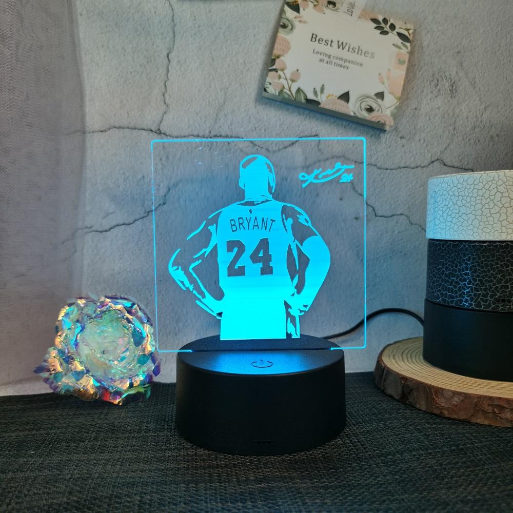 

Basketball Player Kobe Led Night Light Touch Control 7 Colour Changes Great Birthday Gift For Sports Lover 7 colors no remote