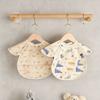 Soft Feeding Apron Short Sleeve Burp Cloth Apron Style Baby Bibs  Feeding