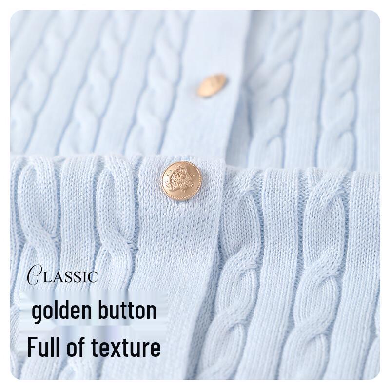 Navigare Girls' Summer Short Sleeve Cable Knit Cardigan