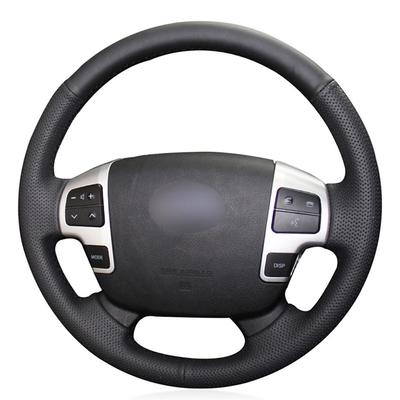 Black Artificial Leather No-slip Car Steering Wheel Cover for Toyota Land Cruiser HiAce 2007-2019 Tundra Sequoia 2007-2013