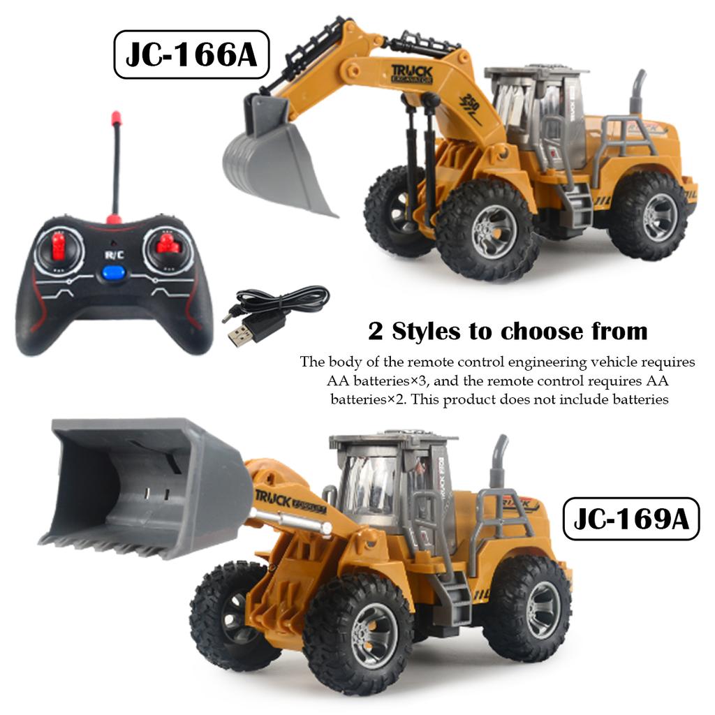 Construction Loader Excavator Toy,  Wireless Remote Control Excavators Digger Vehicles Engineering Car Toys Excluding Batteries