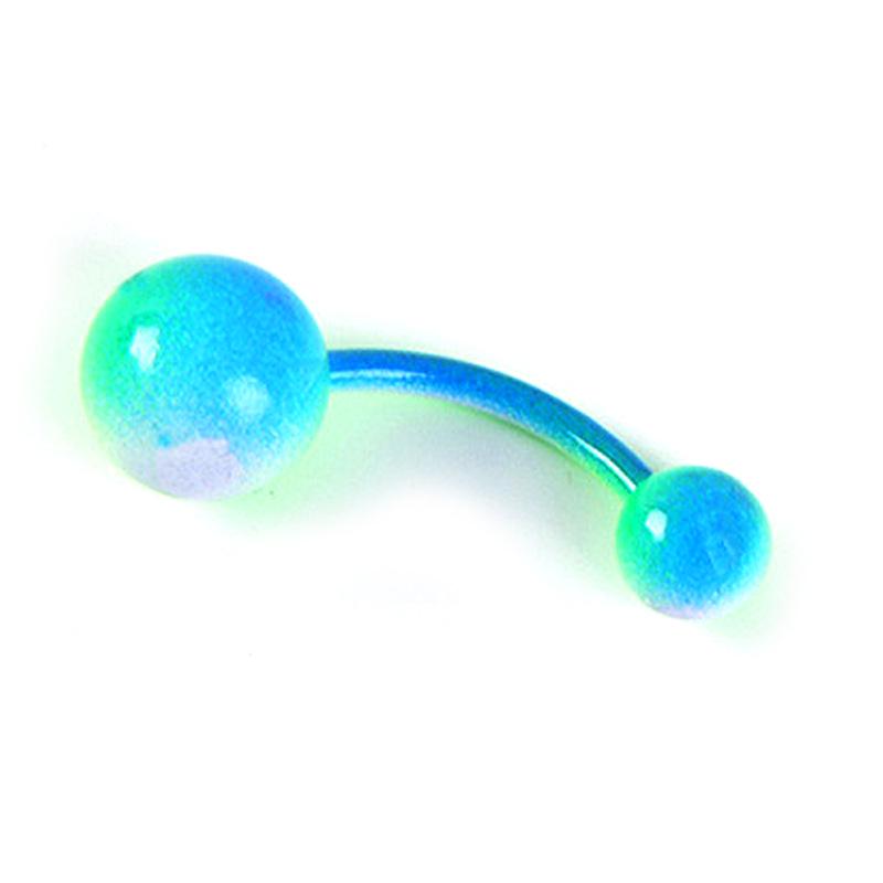 

Красочный полосатый цветочный пирсинг из нержавеющей стали для пупка