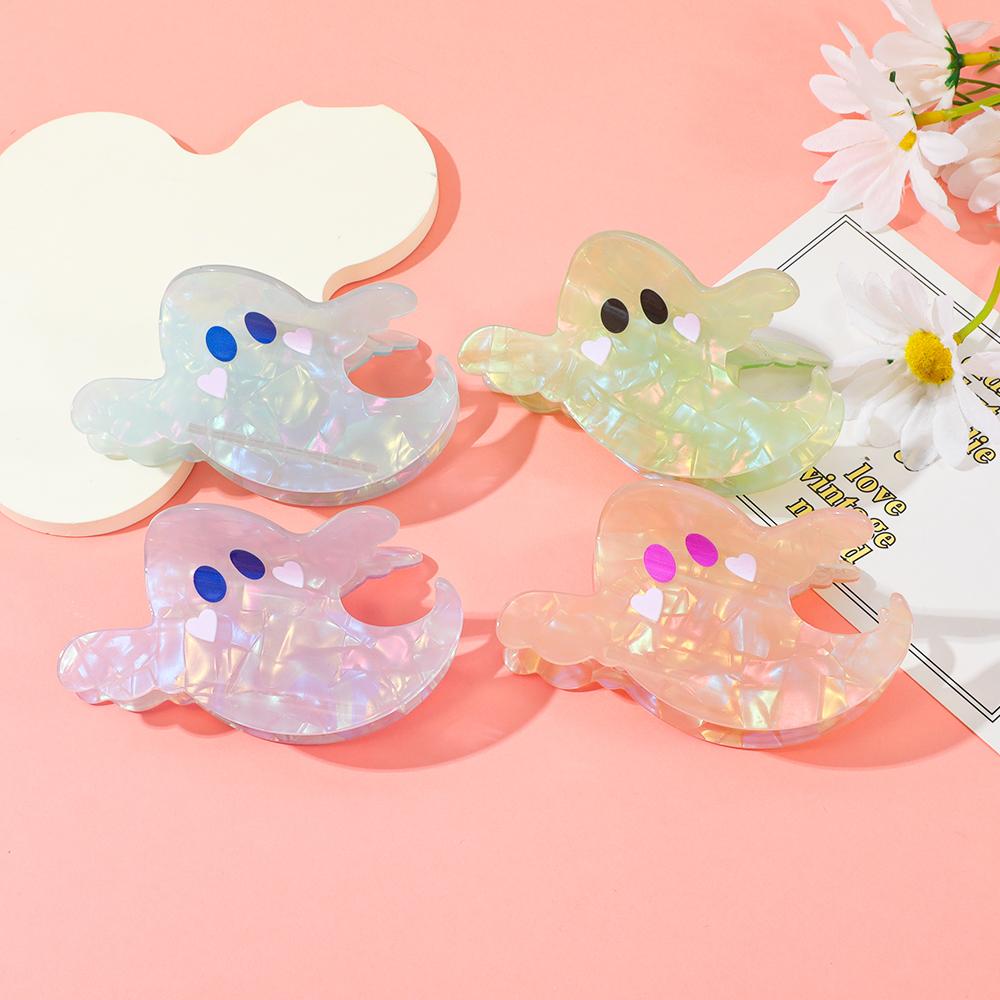 1pc/4pcs Colorful Cute Simple Sweet Ghost Hair Clip Fashionable Versatile Hair Accessories Hair Grips Hair Decorations