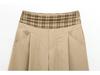 2025 Spring Women's Retro Plaid Patchwork Wide-Leg Pants