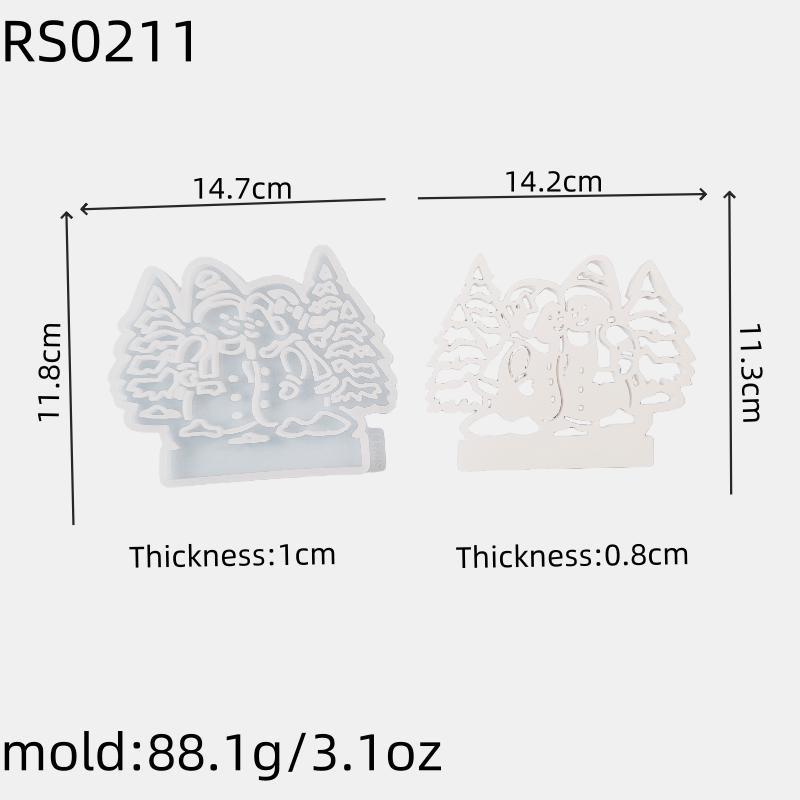 

Christmas Snowman Ornament Silicone Mold DIY Christmas Tree Candle Holder Plaster Resin Mould Crafts Making Tools Home Decor