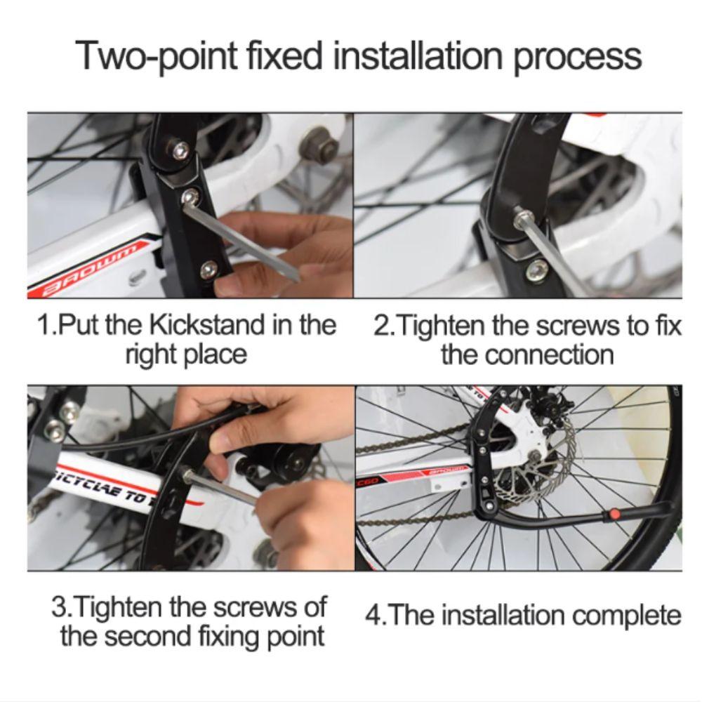 Support Aluminum Bicycle Kick Stand Single Adjustable Bicycle Support Rear Side Support Road Bicycle