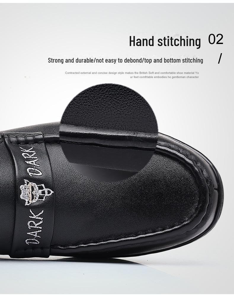 Men's Genuine Leather Cowhide Moccasins - Casual Fashion Loafers, European Style Slip-On Shoes