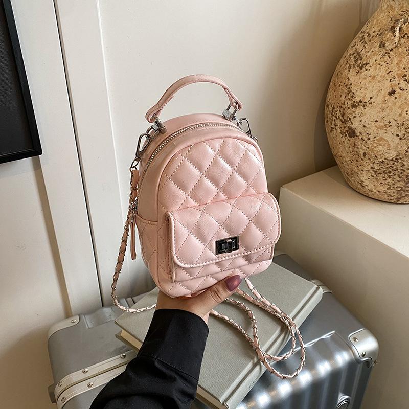 New Fashion Niche Popular Diamond Backpack Versatile Multi-purpose Single Shoulder Double Shoulder Women's Bag