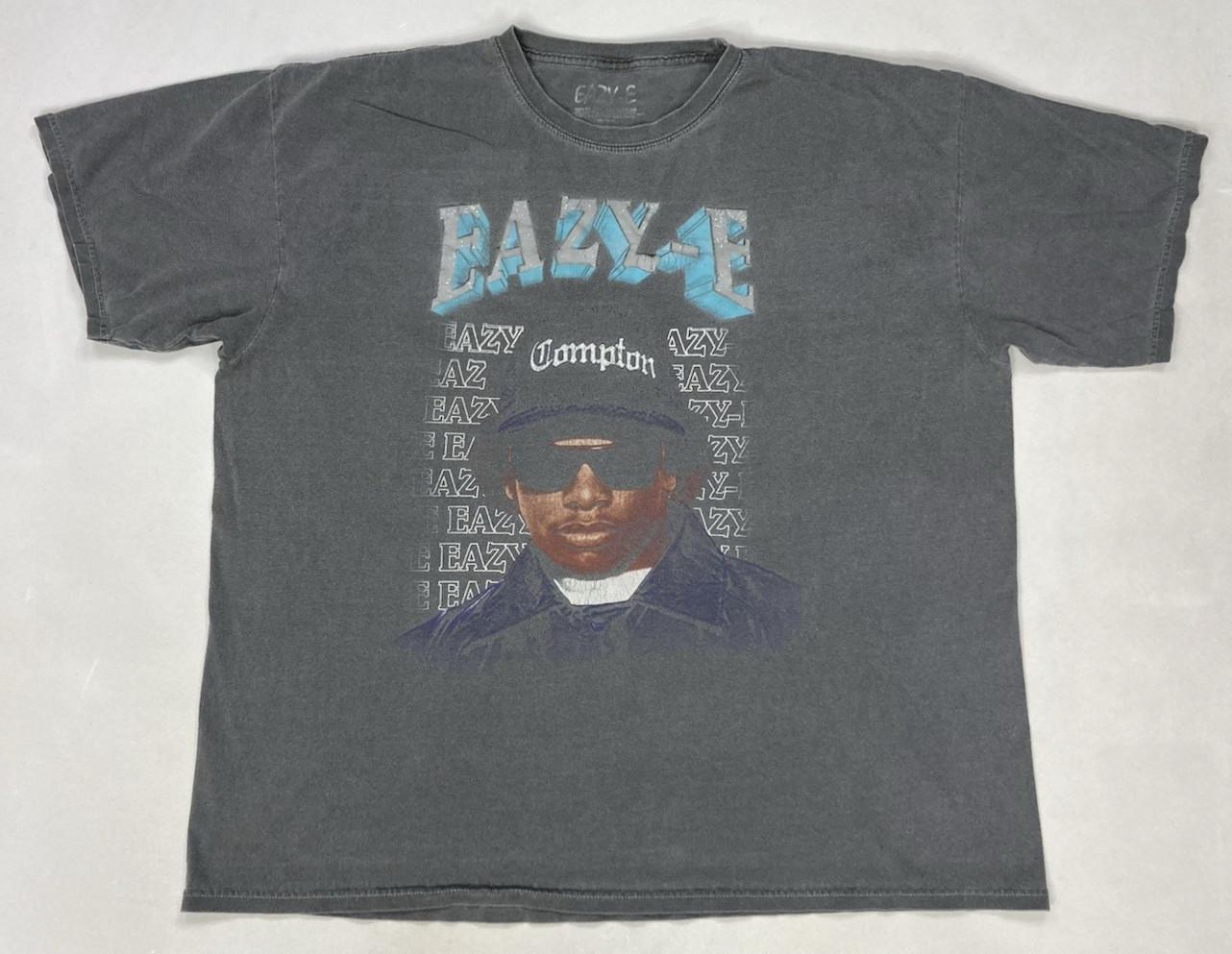 Графическая футболка Eazy-E Мужская XL Оверсайз Серая Короткий рукав Музыка M