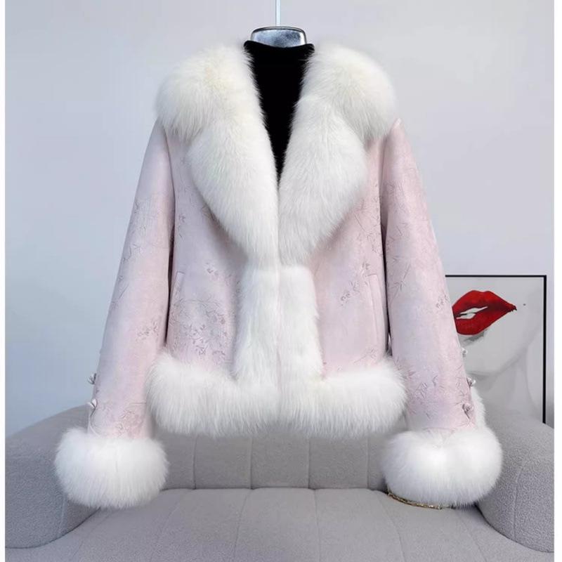Trendy Women's Faux Fox Fur Coat - Youthful & Stylish Cotton-Padded Winter Jacket 2024