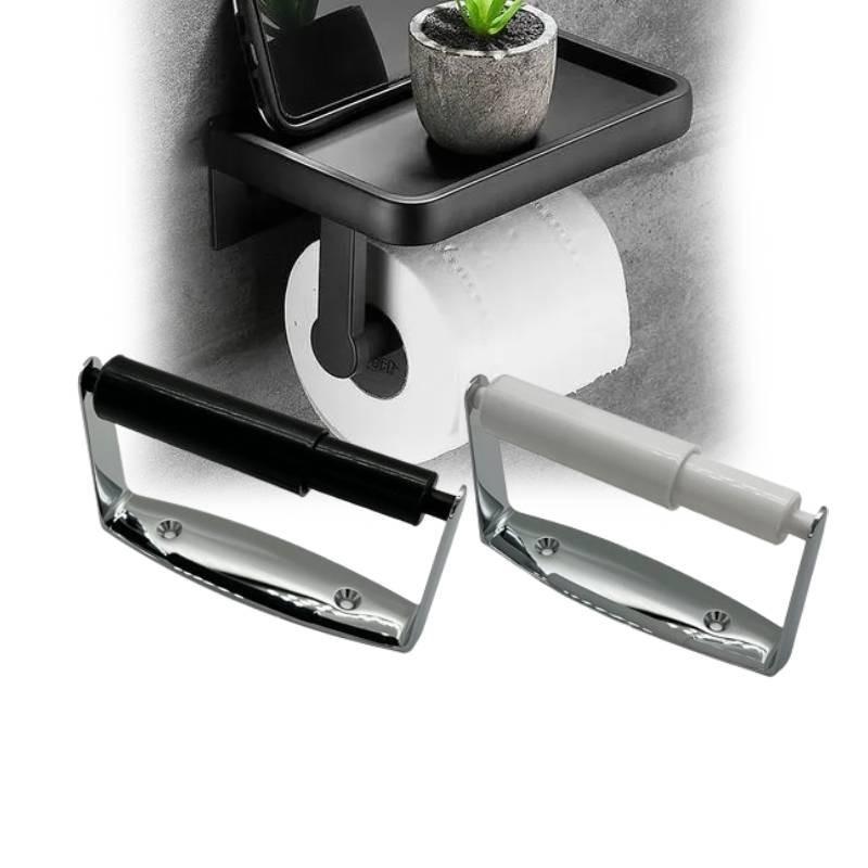 Premium Zinc Alloy Toilet Paper Holder With White Plastic Tube For Simple Organization