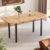 Dining Table, Extendable, Modern Kitchen Table, High-strength Alloy Support, 4-6 People, 120/160L X 80W X 75H Cm, Wood Color