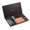 Marco Sketch Pencil Set 27 13 Drawing Pencils 4 Charcoal 3 Charcoal 3 Paper Scraping Plastic and Regular Painting Set for Art Professionals Iron Box