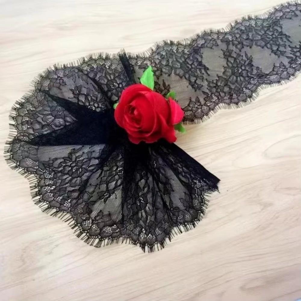 3Meters Length Mesh Lace Trims 15cm Width Lace Sewing Trims Eyelash Lace Trims Garment Making