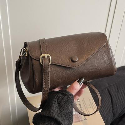 New Autumn and Winter Fashion Simple Messenger Bag Solid Color Versatile Personality Niche Organ Bag Temperament Shoulder Women's Bag