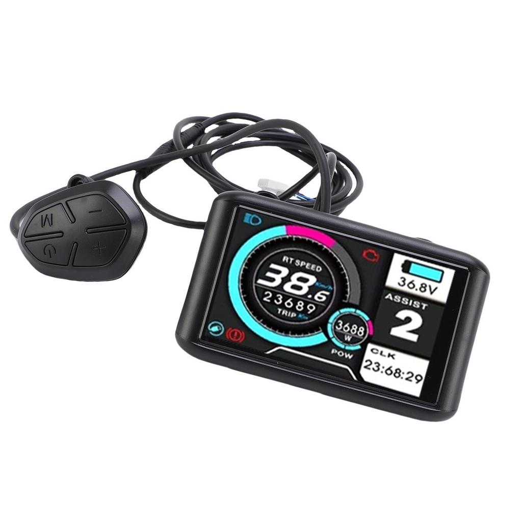 Electric LCD Display Meter UKC1 Water Proof LCD Display Screen Control Panel with SM Cable for Electric Bike Scooter
