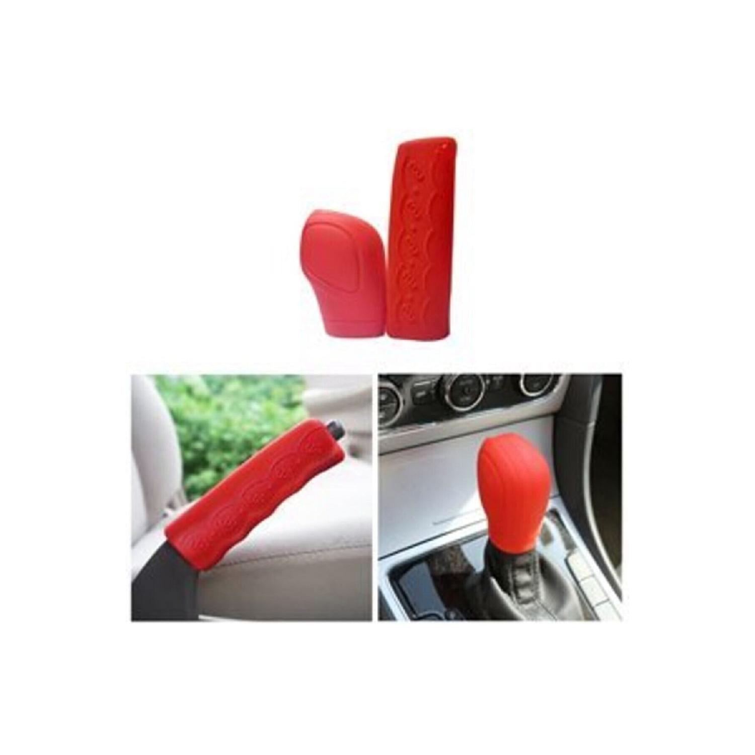 

Dsg Automatic Red Color Set Silicone Gear Knob And Handbrake