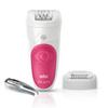 Braun | Epilator | Silk-épil 5 SE5500 | Run time (max) 30 min | Bulb life (flashing) N/A | Number of power levels 1 | Wet & Dry | White/Pink