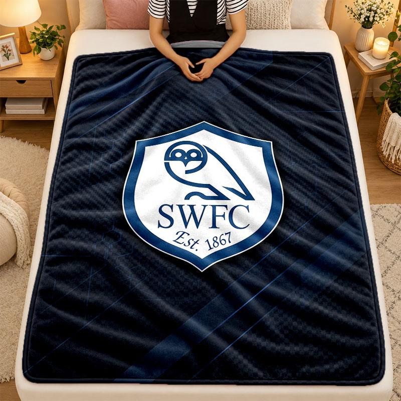 Flannel BlanketSheffield Wednesday Warm Soft Throw Blanket for Indoor Sofa Bed Living Room Use