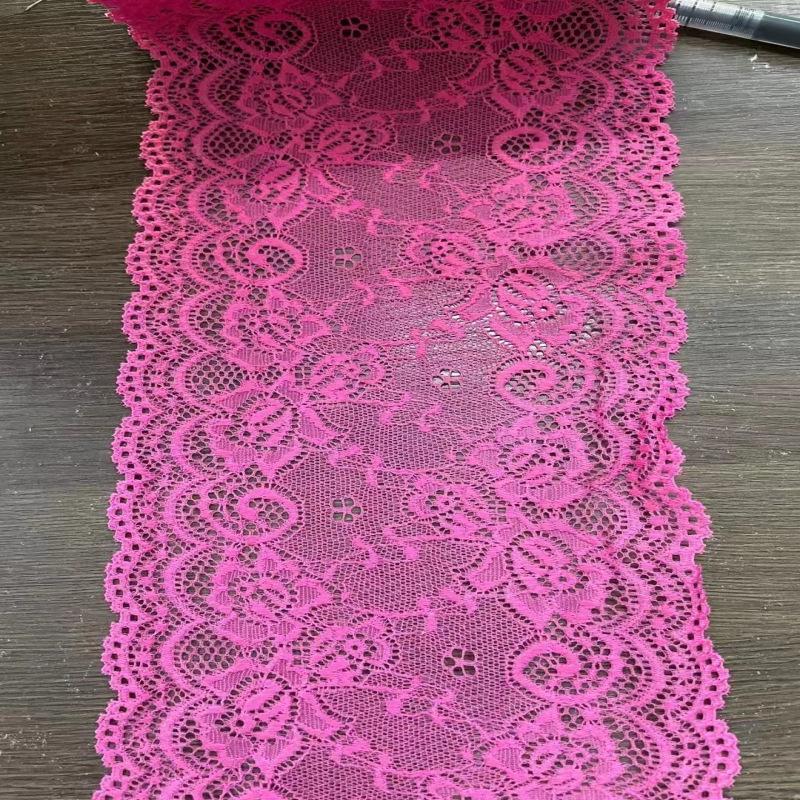 15cm Colorful Soft Elastic Lace Trim for Lingerie and Skirt Hem