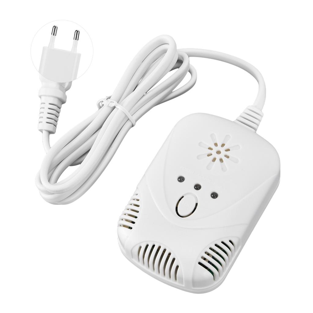 Home Combustible Gas Detector Sound Light Alarm 85dB M for Natural Coal LPG 90‑240VEU Plug