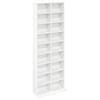 CD Shelf White 65 X 23.5 X 175 Cm Wood Based Panel