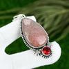 Rhodochrosite Gemstone Mozambique Garnet 925 Sterling Silver New Pendant Jewelry
