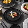 Nordic Black and White Matte Ceramic Dinner Plate Hotel Tableware Irregular Western-Style Plate Cooking Dishes Kitchen Utensils
