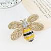 2024 Rhinestone Bee Brooch: Cute Enamel Insect Pin for Sweaters & Coats