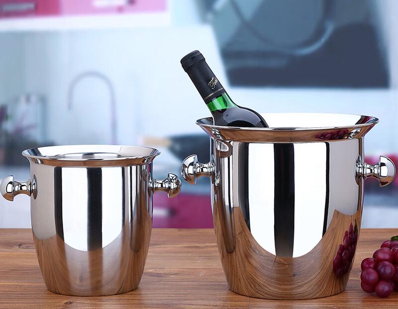 ZISIZ Creative Thickened Stainless Steel Wine Ice Bucket
