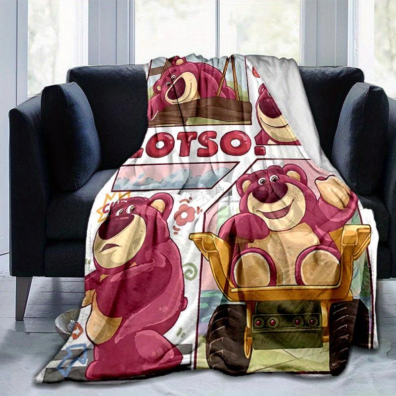 1pc, Strawberry Bear (2) Home Decor Blanket: Cozy Flannel Throw for Bedroom, Living Room, Travel, Camping, Car