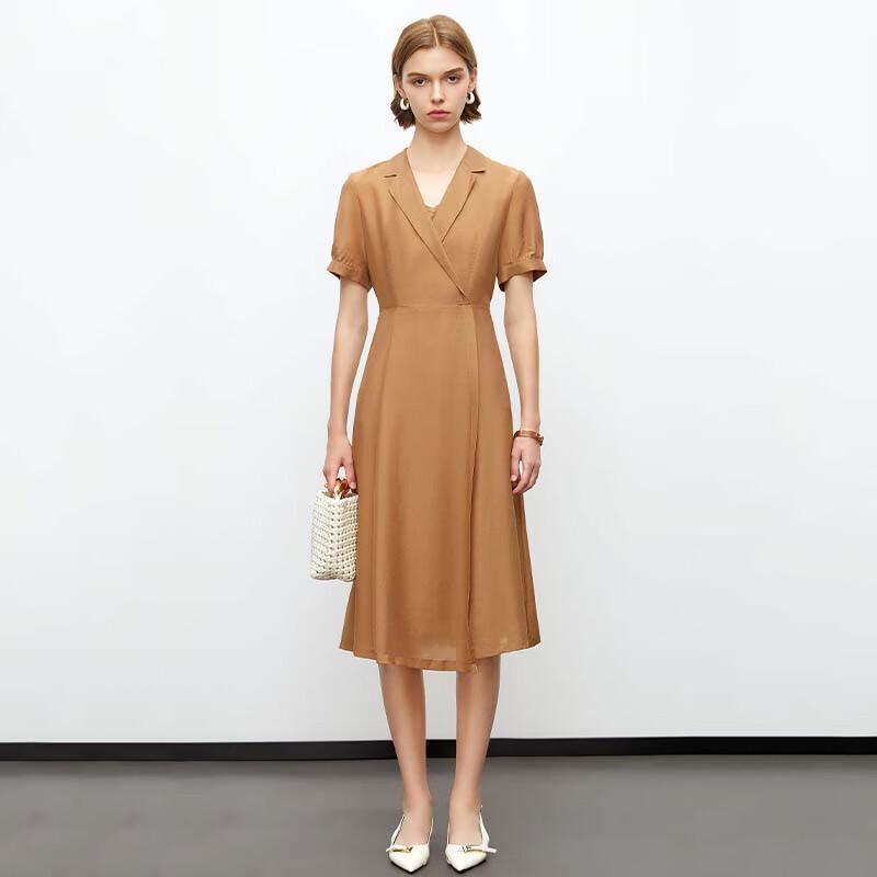 JESSIE French Style Lapel Waist Dress
