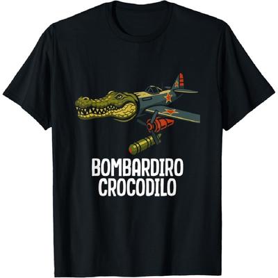 Bombardiro Crocodilo Italian Brainrot Funny Meme T-Shirt