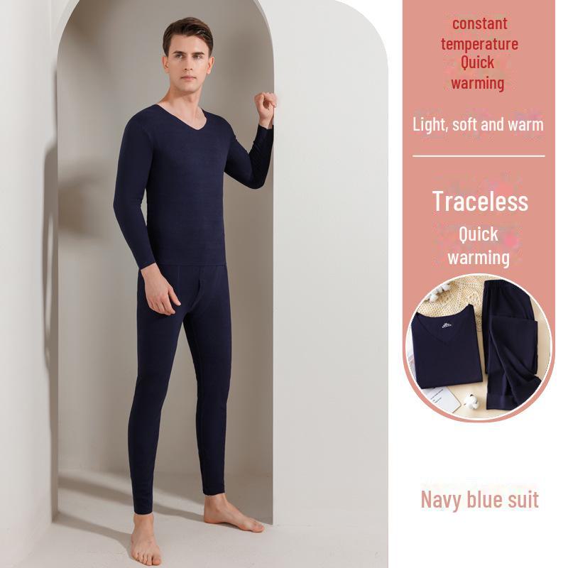 Unisex Double-Sided Thermal Underwear Set: Seamless and Plush for Autumn/Winter