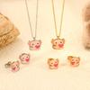 Stylish Sweet Earrings Necklace Girl, Simple and Versatile Cute Little Monster Dripping Earrings Jewelry Set