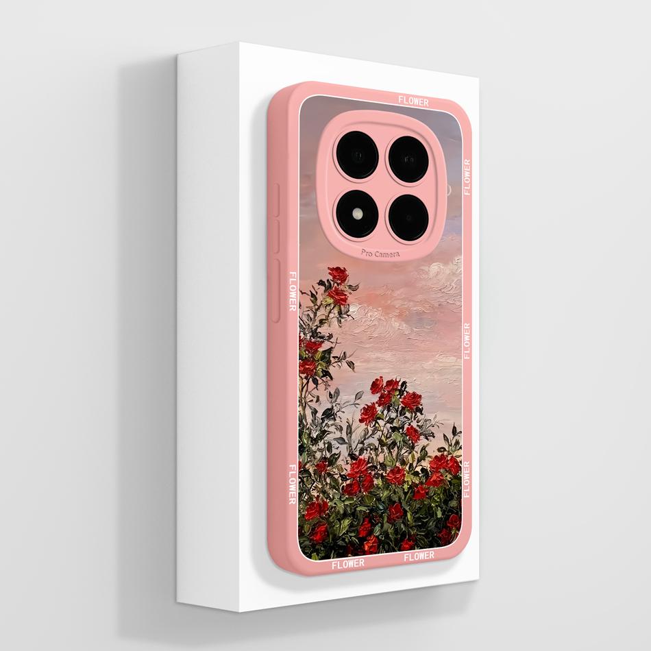 Für Redmi Note 15 Pro Plus Handyhülle Hübsche Blumen Weiches Flüssigsilikon Vollständige Abdeckung Hülle Für Redmi Note15 Stoßfest Funda